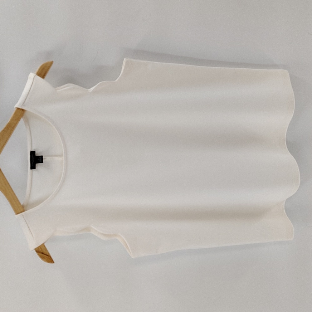 Ann Taylor Factory White Sleeveless Blouse